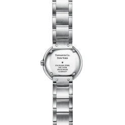 Tiffany & Co. Atlas® 24 mm watch in stainless steel with diamonds and a navy soleil dial. | ^Women Fine Watches|Women’s Watches