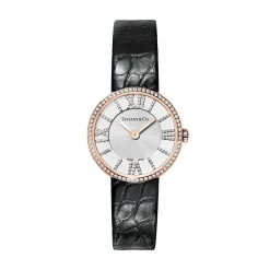 Tiffany & Co. Atlas® 2-Hand 24 mm women's watch in 18k rose gold with diamonds. | ^Women Anniversary Gifts|Women’s Watches