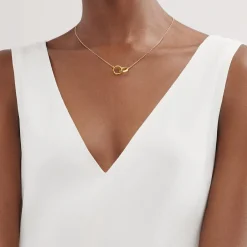 Tiffany & Co. Atlas® X Closed Interlocking Pendant in Yellow Gold | ^ Necklaces & Pendants|Men's Jewelry