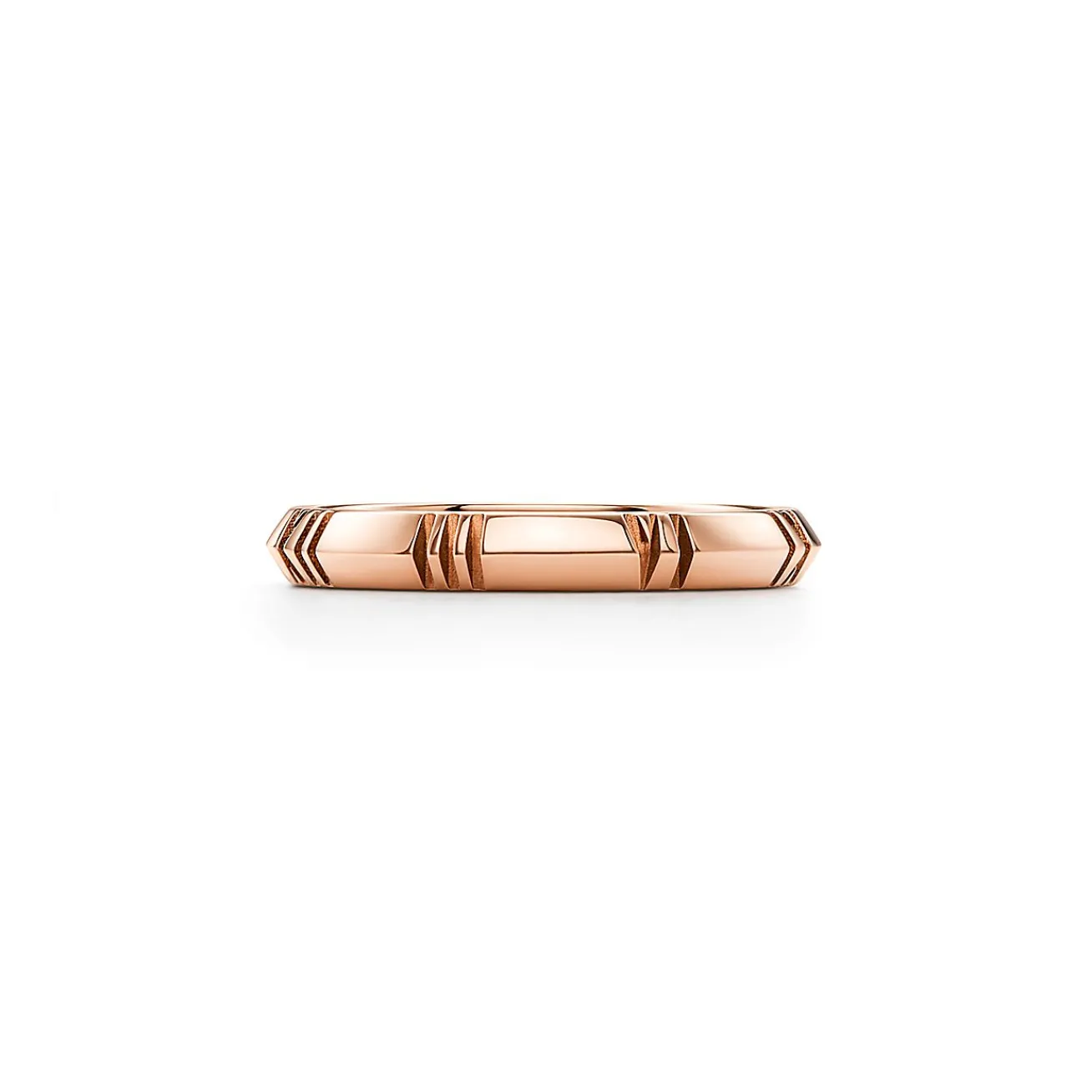 Tiffany & Co. Atlas® X Closed Narrow Ring in Rose Gold, 3 mm Wide | ^ Rings|Men's Jewelry