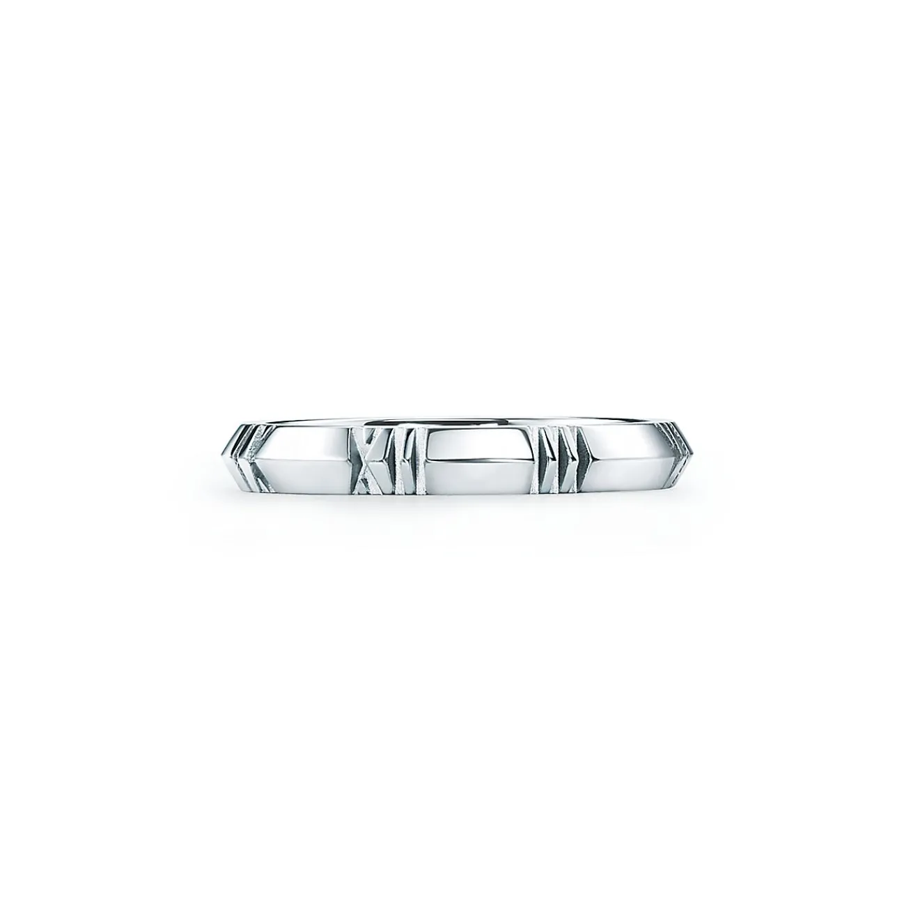 Tiffany & Co. Atlas® X Closed Narrow Ring in White Gold, 3 mm Wide | ^ Rings|Men's Jewelry