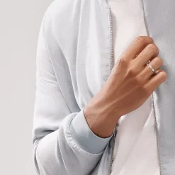 Tiffany & Co. Atlas® X Closed Narrow Ring in White Gold, 3 mm Wide | ^ Rings|Men's Jewelry