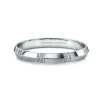 Tiffany & Co. Atlas® X Closed Wide Hinged Bangle in White Gold with Diamonds | ^ Bracelets|Men's Jewelry