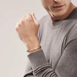 Tiffany & Co. Atlas® X Closed Wide Hinged Bangle in Rose Gold with Diamonds | ^ Bracelets|Men's Jewelry
