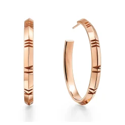 Tiffany & Co. Atlas® X Hoop Earrings in Rose Gold, Large | ^ Earrings|Hoop Earrings