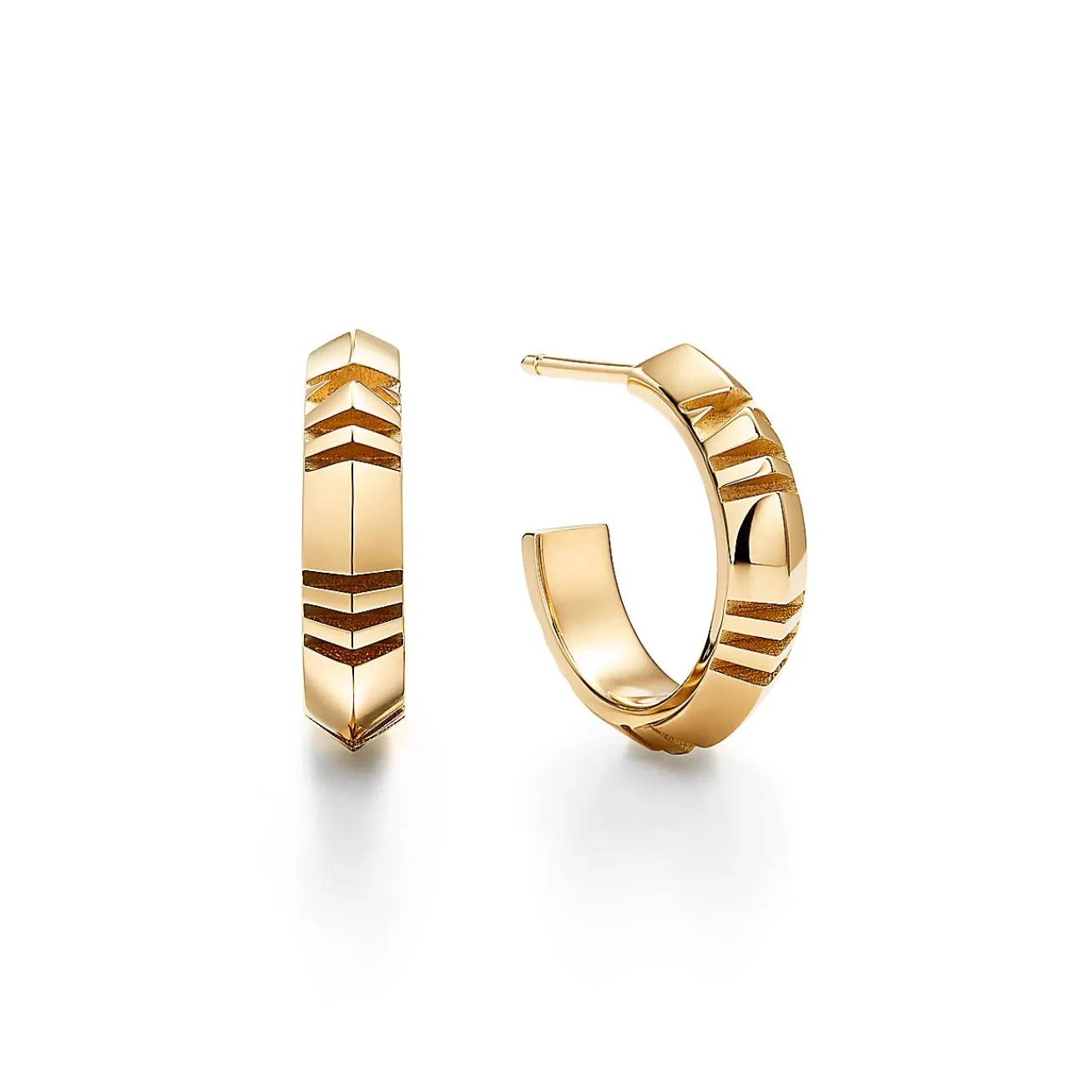 Tiffany & Co. Atlas® X Hoop Earrings in Yellow Gold, Small | ^ Earrings|Gifts for Her