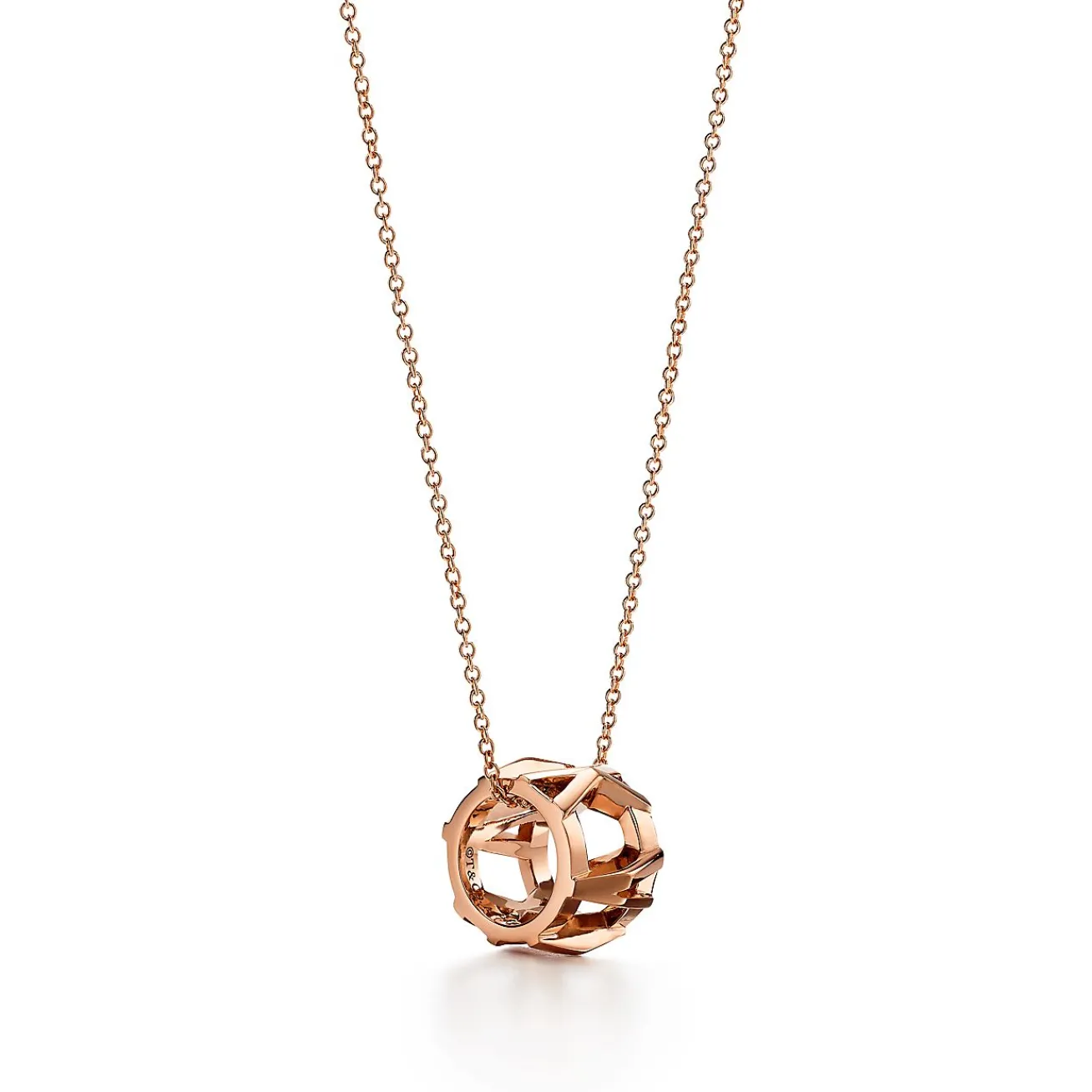 Tiffany & Co. Atlas® X Open Pendant in Rose Gold, Large | ^ Necklaces & Pendants|Men's Jewelry