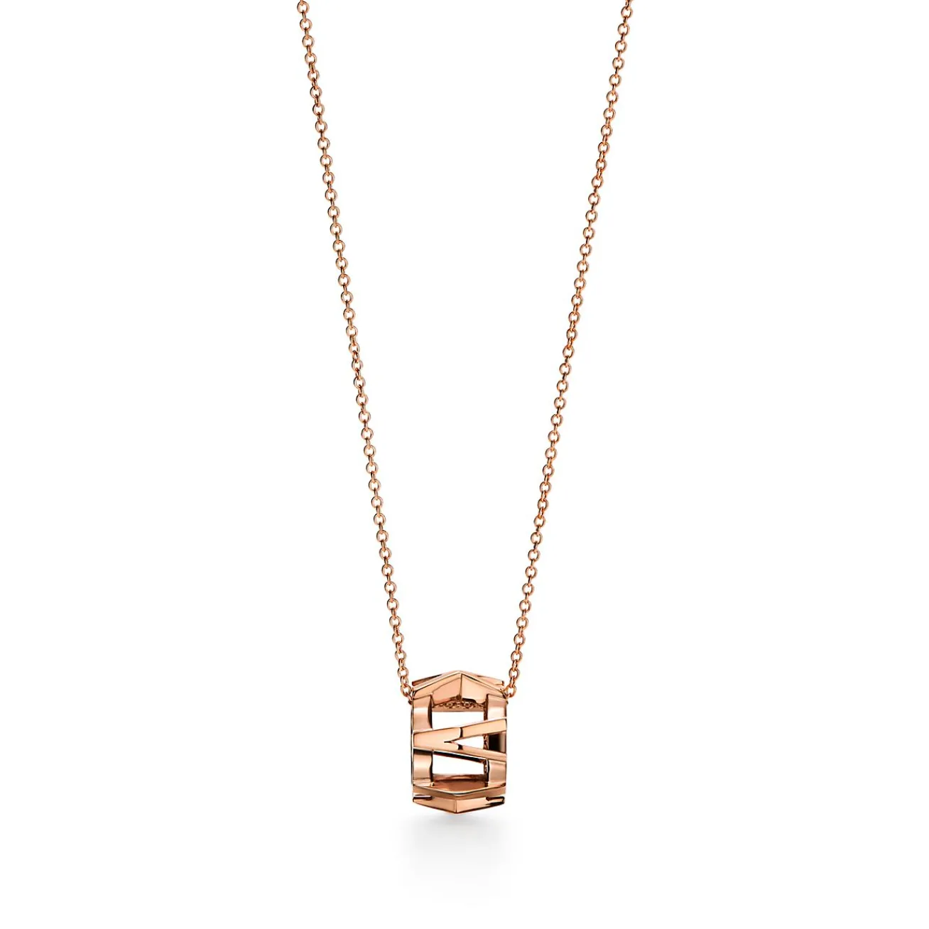 Tiffany & Co. Atlas® X Open Pendant in Rose Gold, Large | ^ Necklaces & Pendants|Men's Jewelry