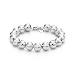 Tiffany & Co. Bead bracelet in sterling silver, 7.5" long and 10 mm. | ^ Bracelets|Men's Jewelry