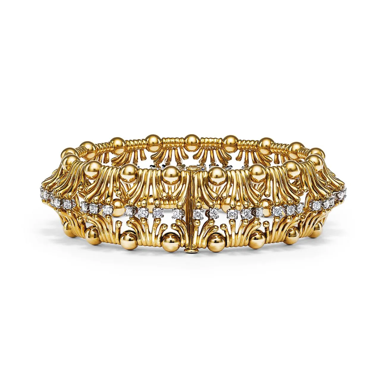 Tiffany & Co. Bracelet in Yellow Gold and Platinum with Diamonds | ^ Bracelets|Gold Jewelry