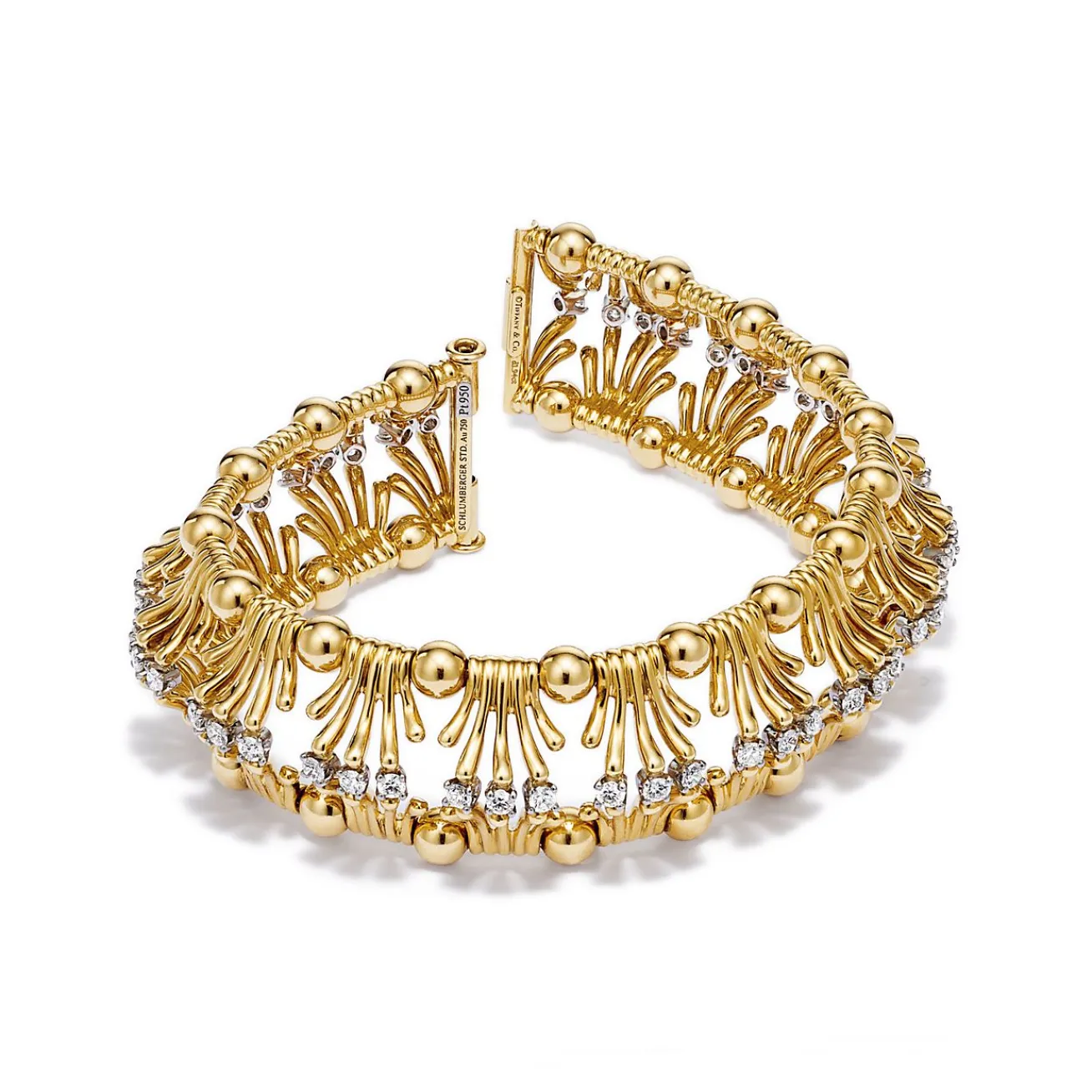 Tiffany & Co. Bracelet in Yellow Gold and Platinum with Diamonds | ^ Bracelets|Gold Jewelry