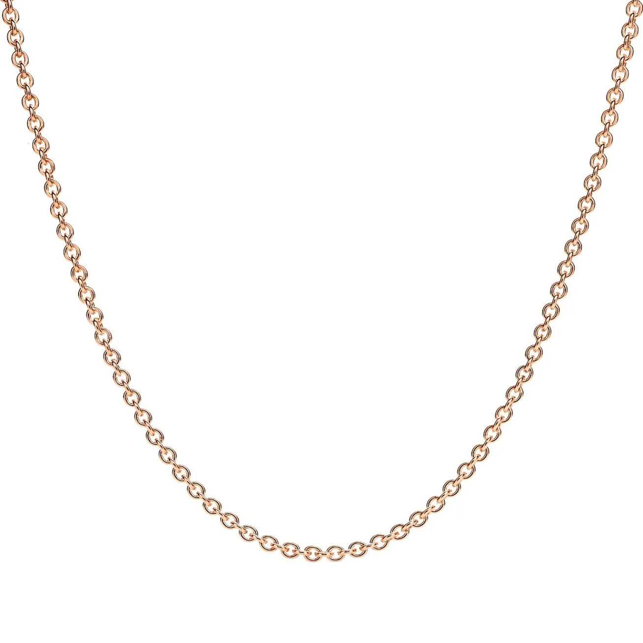 Tiffany & Co. Chain in 18k rose gold, 18" long. | ^ Necklaces & Pendants|Rose Gold Jewelry