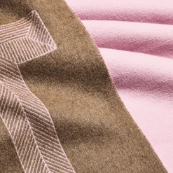Tiffany & Co. Color Block Blanket in Beige and Morganite Pink Cashmere and Wool | ^ The Couple|Wedding Gifts