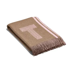 Tiffany & Co. Color Block Blanket in Beige and Morganite Pink Cashmere and Wool | ^ The Couple|Wedding Gifts