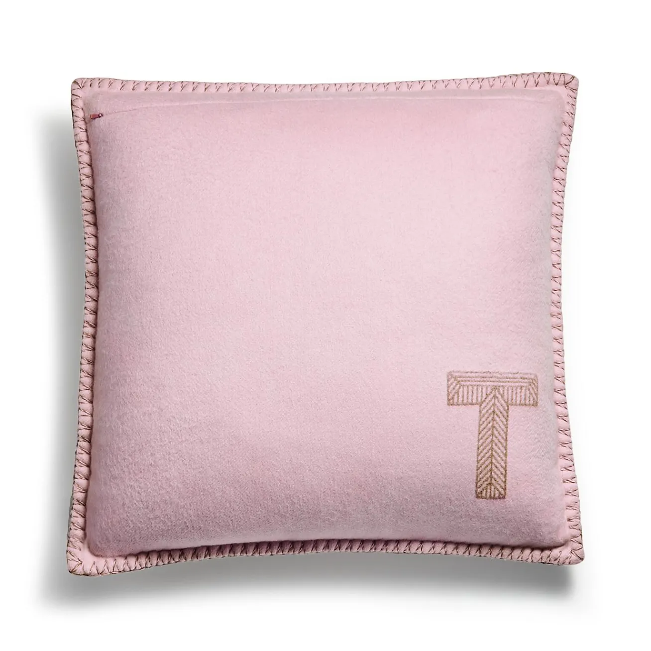 Tiffany & Co. Color Block Cushion in Beige and Morganite Pink Cashmere and Wool | ^ The Home|Housewarming Gifts