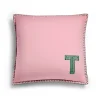 Tiffany & Co. Color Block Cushion in Emerald Green and Morganite Pink Cashmere and Wool | ^ The Home|Housewarming Gifts