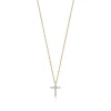 Tiffany & Co. Cross pendant in 18k gold with diamonds, mini. | ^ Necklaces & Pendants|Gold Jewelry