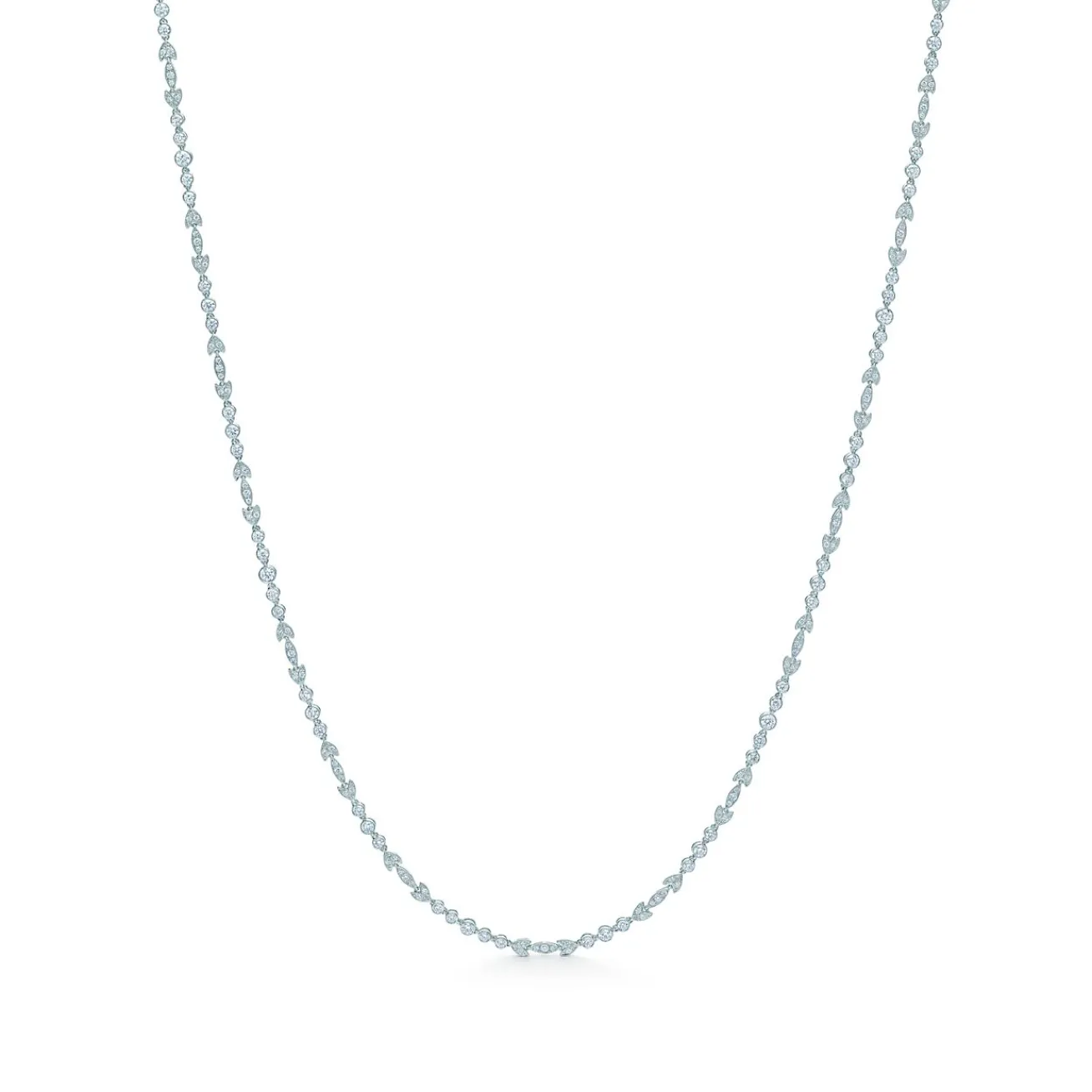 Tiffany & Co. Diamond laurel necklace in platinum. | ^ Platinum Jewelry|Diamond Jewelry