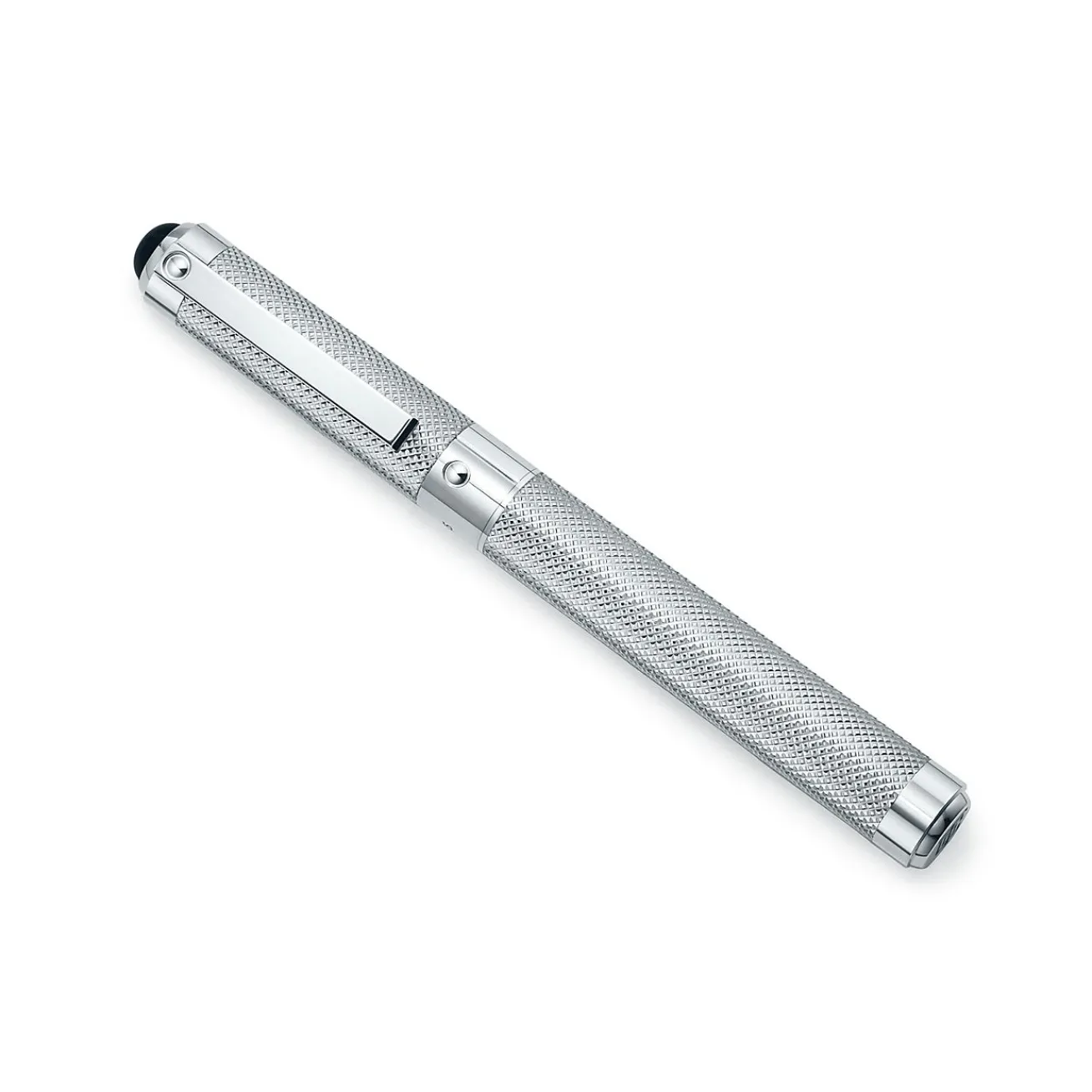 Tiffany & Co. Diamond Point fountain pen in sterling silver with a black onyx cabochon. | ^ Him|Gifts for Him