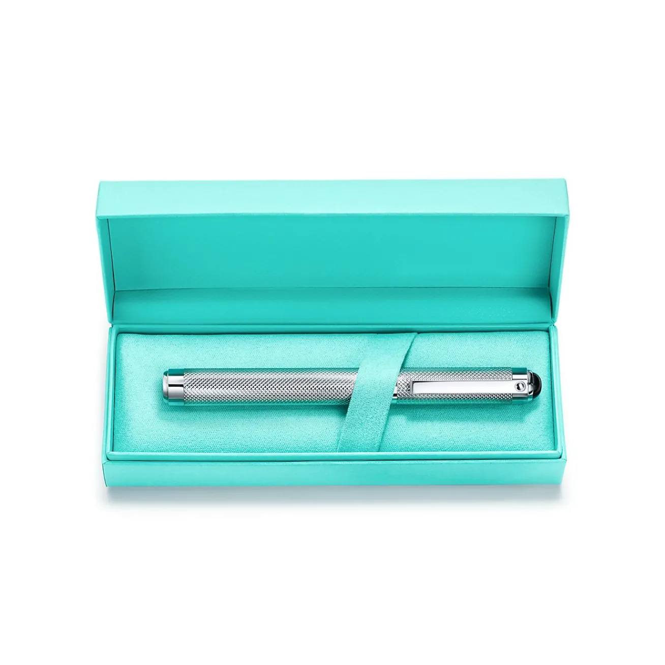 Tiffany & Co. Diamond Point fountain pen in sterling silver with a black onyx cabochon. | ^ Him|Gifts for Him