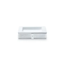 Tiffany & Co. Diamond Point square dish in white porcelain and sterling silver. | ^ The Home|Housewarming Gifts