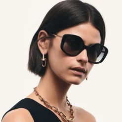 Tiffany & Co. Diamond Point Sunglasses in Black Acetate with Gradient Gray Lenses | ^ Sunglasses