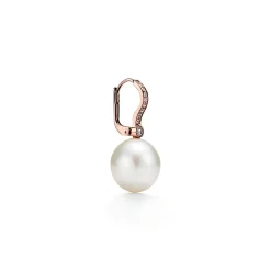 Tiffany & Co. Earrings in 18k rose gold with South Sea cultured pearls and diamonds. | ^ Earrings|Rose Gold Jewelry