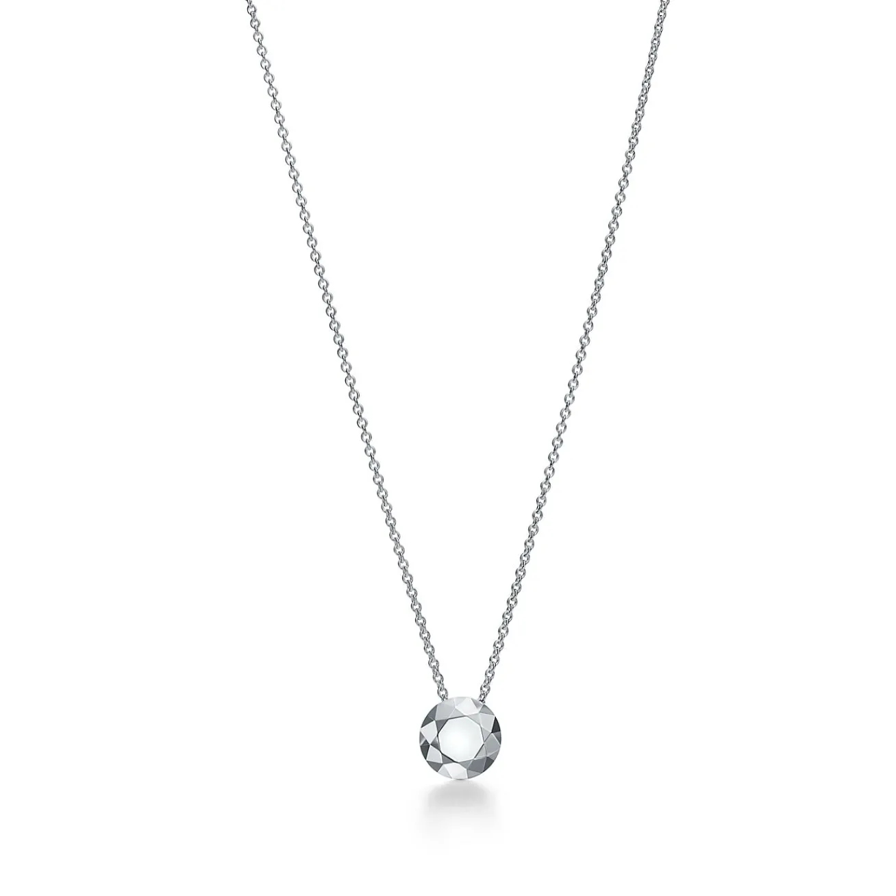 Tiffany & Co. Elsa Peretti® 2 Carat Faceted Pendant in Silver | ^ Necklaces & Pendants|Sterling Silver Jewelry