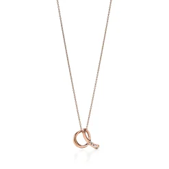 Tiffany & Co. Elsa Peretti® Alphabet pendant in 18k rose gold. Letters A-Z available. | ^ Necklaces & Pendants|Rose Gold Jewelry