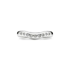 Tiffany & Co. Elsa Peretti® band ring with diamonds in platinum, wide. | ^ Rings|Platinum Jewelry