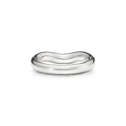 Tiffany & Co. Elsa Peretti® band ring with diamonds in platinum, wide. | ^ Rings|Platinum Jewelry