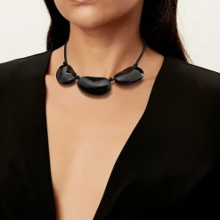 Tiffany & Co. Elsa Peretti® Bean® design Necklace in Black Lacquer over Japanese Hardwood | ^ Necklaces & Pendants|Elsa Peretti®