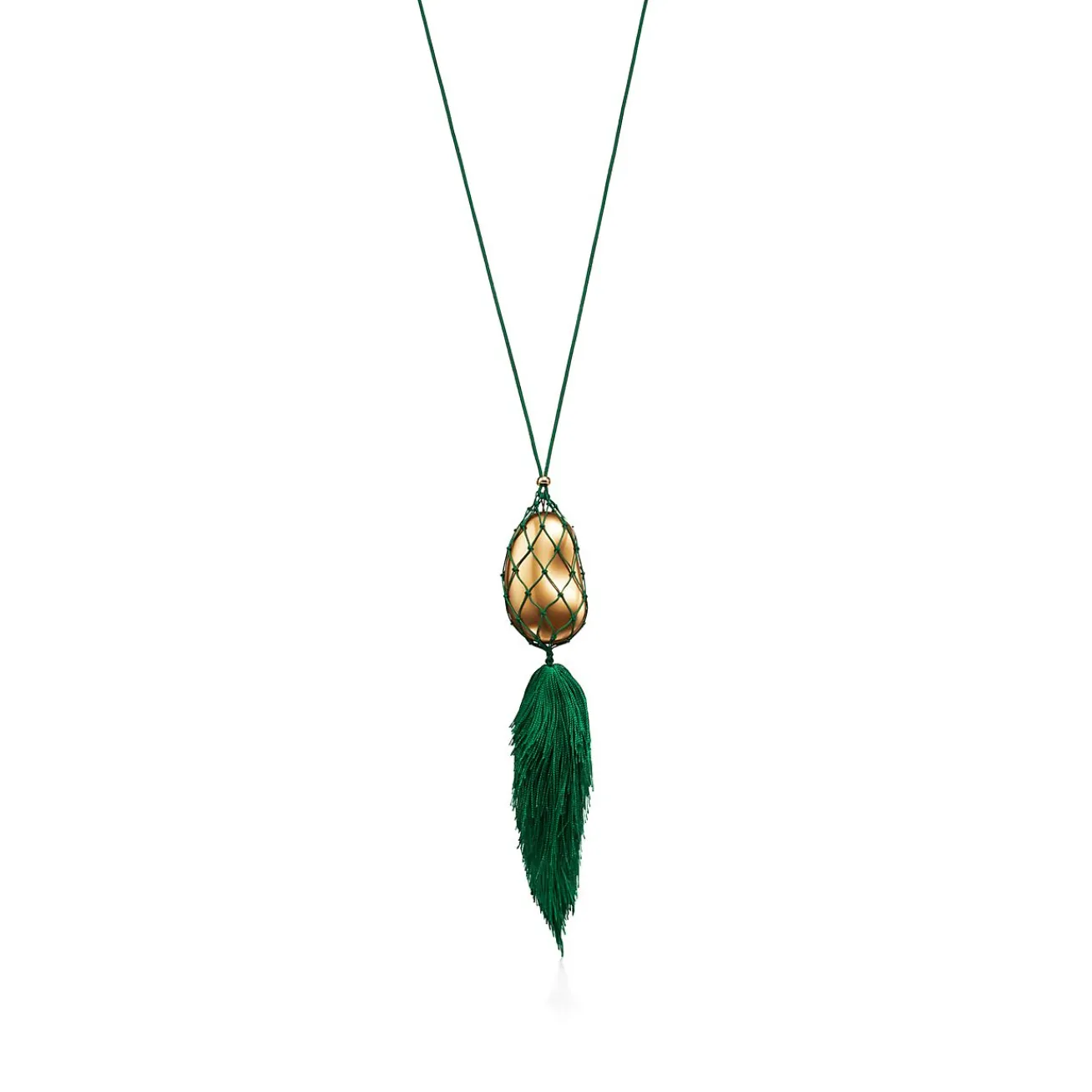 Tiffany & Co. Elsa Peretti® Bean® design Necklace of Gold Lacquer over Japanese Hardwood | ^ Necklaces & Pendants|Gold Jewelry
