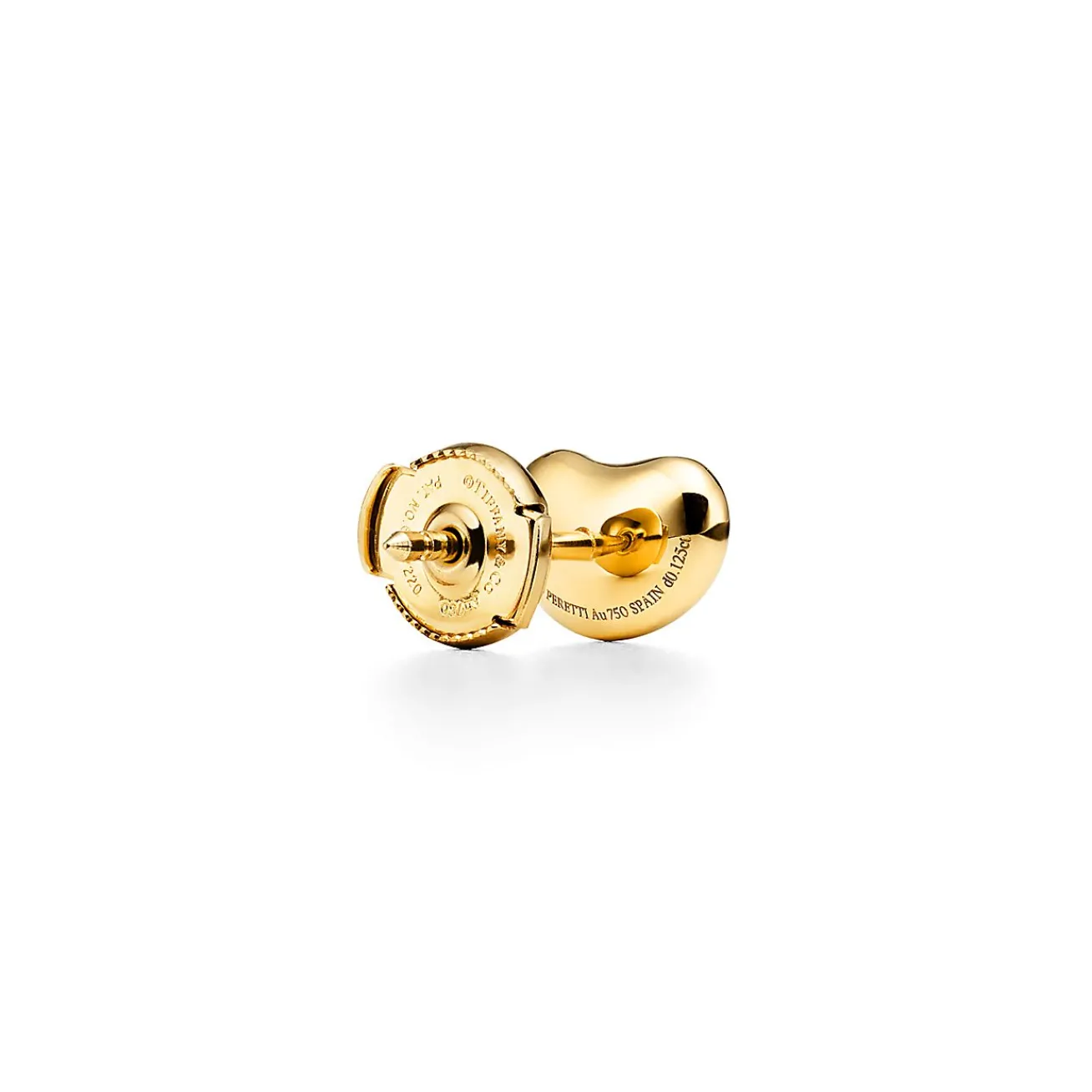 Tiffany & Co. Elsa Peretti® Bean® design Earrings in Yellow Gold with Pavé Diamonds, 9 mm | ^ Earrings|Gold Jewelry