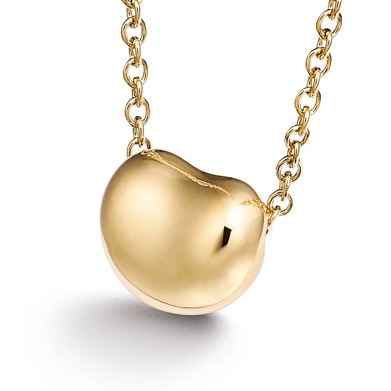 Tiffany & Co. Elsa Peretti® Bean® design Pendant in Yellow Gold, 6.5 mm | ^ Necklaces & Pendants|Gold Jewelry