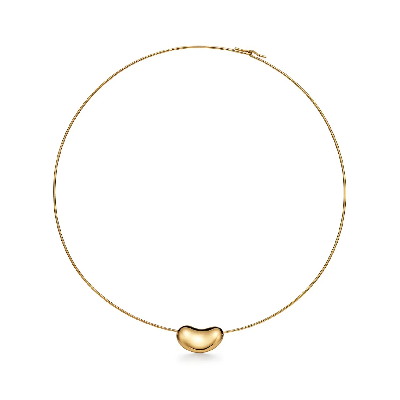 Tiffany & Co. Elsa Peretti® Bean® design Wire Necklace in Yellow Gold, 20 mm | ^ Necklaces & Pendants|Gold Jewelry