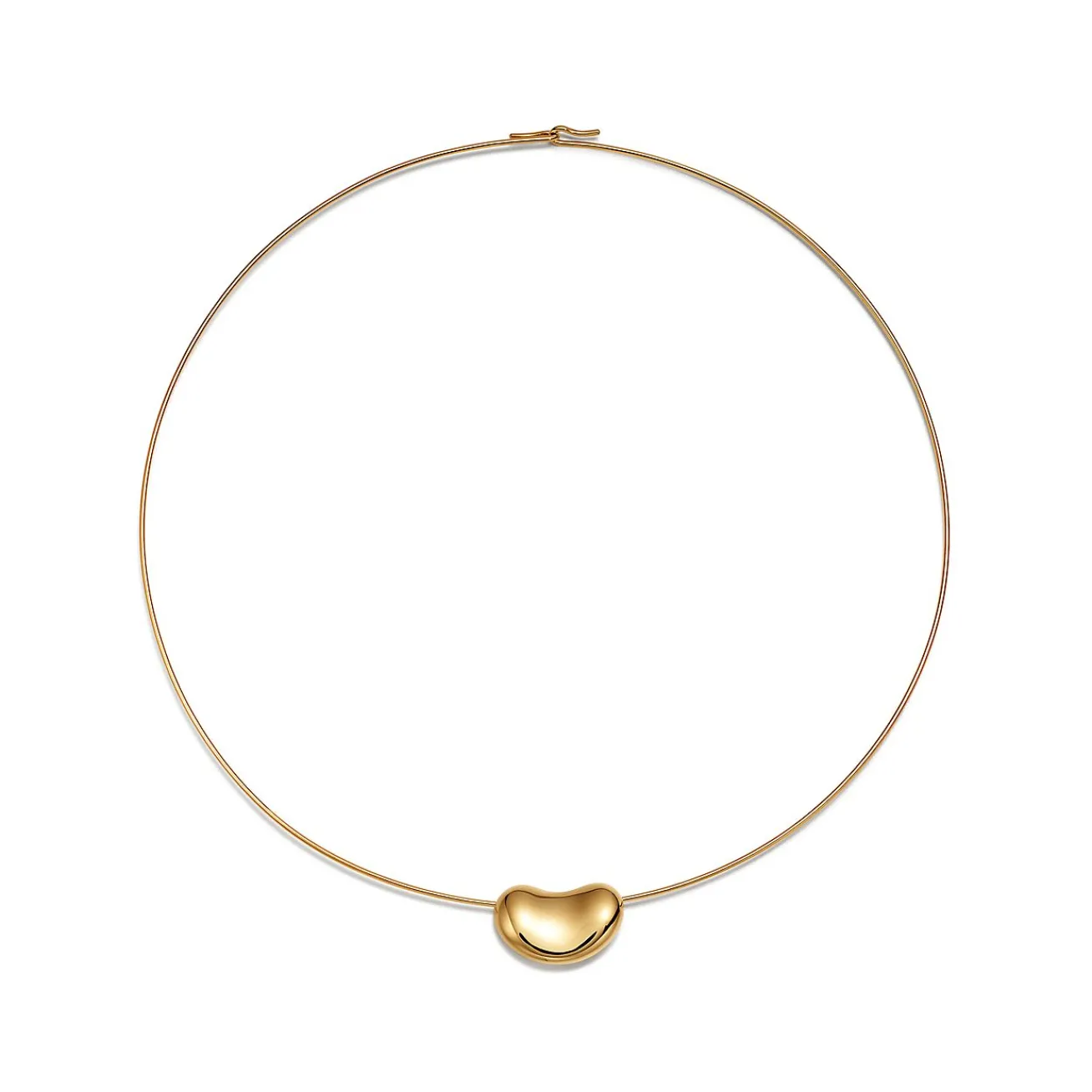 Tiffany & Co. Elsa Peretti® Bean® design Wire Necklace in Yellow Gold, 20 mm | ^ Necklaces & Pendants|Gold Jewelry