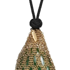 Tiffany & Co. Elsa Peretti® Bean® design Necklace of Green Jade with Yellow Gold, 29 x 50 mm | ^ Necklaces & Pendants|Gold Jewelry