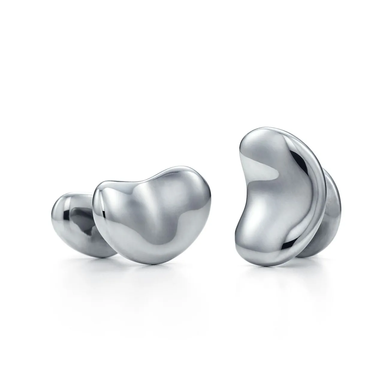 Tiffany & Co. Elsa Peretti® Bean® design Cuff Links in Charcoal-color Ruthenium, 18 mm | ^ Him|Gifts for Him