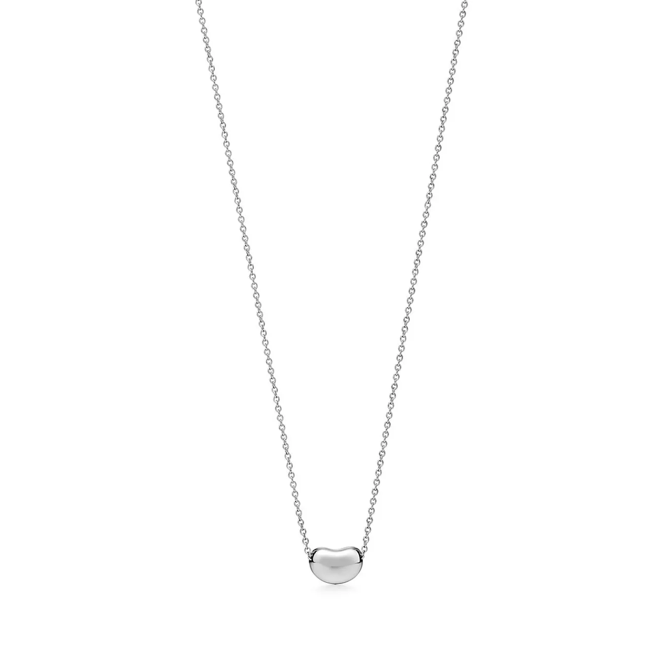 Tiffany & Co. Elsa Peretti® Bean® design Pendant in Platinum with Diamonds, 9 mm | ^ Necklaces & Pendants|Platinum Jewelry