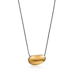 Tiffany & Co. Elsa Peretti® Bean® design Pendant in Gold Lacquer over Japanese Hardwood | ^ Necklaces & Pendants|Elsa Peretti®