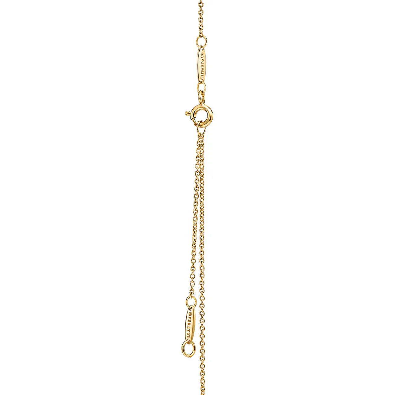 Tiffany & Co. Elsa Peretti® Bean® design Pendant in Yellow Gold with Pavé Diamonds, 12 mm | ^ Necklaces & Pendants|Gold Jewelry