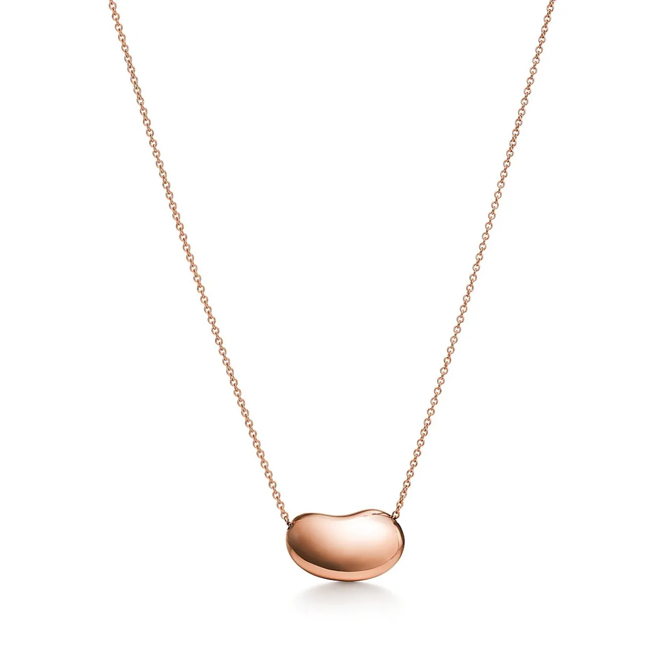 Tiffany & Co. Elsa Peretti® Bean® design Pendant in Rose Gold, 18 mm | ^ Necklaces & Pendants|Rose Gold Jewelry