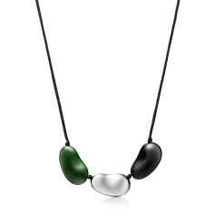 Tiffany & Co. Elsa Peretti® Bean® design Necklace in Silver and Lacquer over Japanese Hardwood | ^ Necklaces & Pendants|New Jewelry