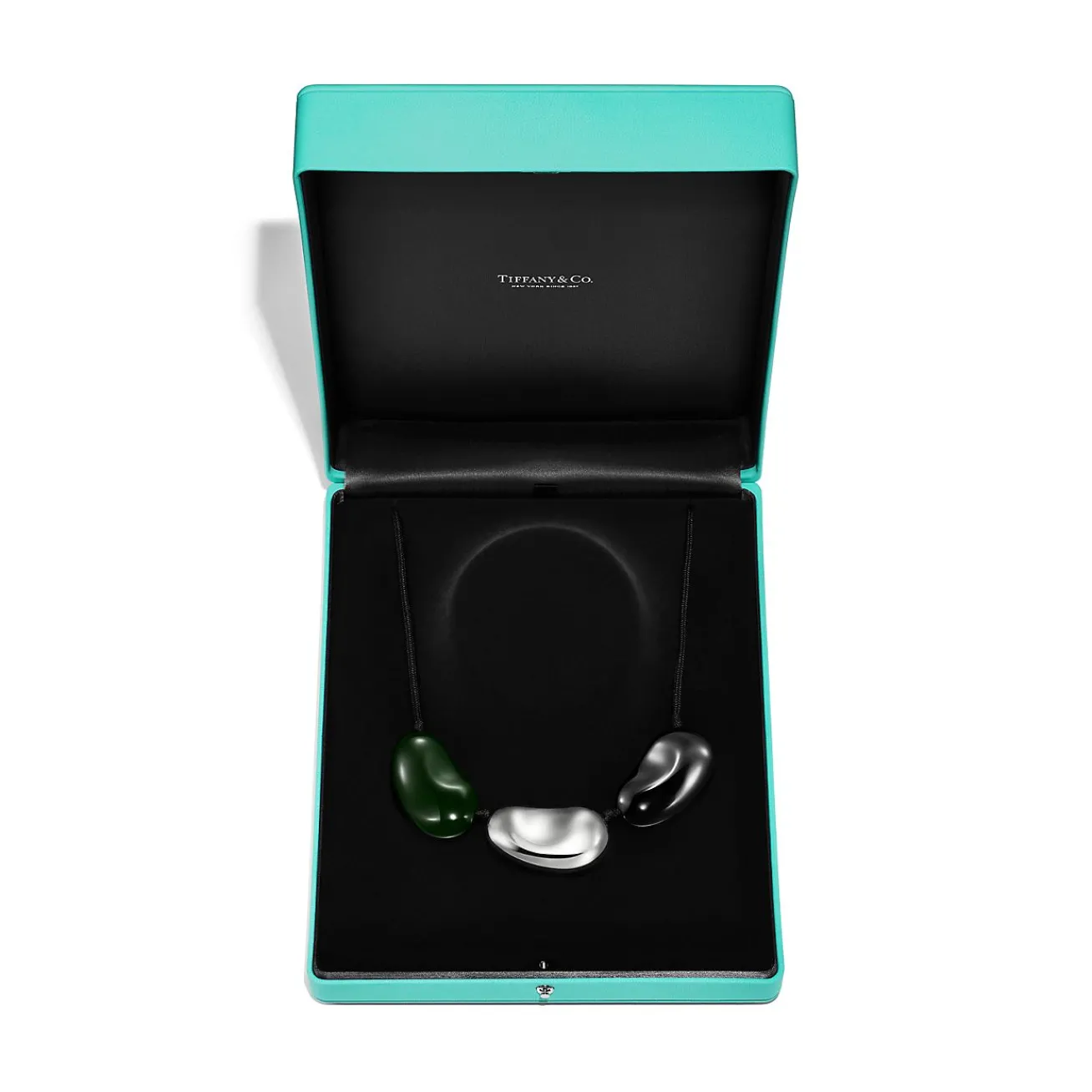 Tiffany & Co. Elsa Peretti® Bean® design Necklace in Silver and Lacquer over Japanese Hardwood | ^ Necklaces & Pendants|New Jewelry