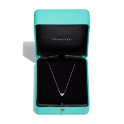 Tiffany & Co. Elsa Peretti® Bean® design Pendant in Platinum with Diamonds | ^ Necklaces & Pendants|Dainty Jewelry