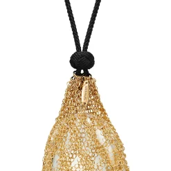 Tiffany & Co. Elsa Peretti® Bean® design Necklace of Rock Crystal with Yellow Gold | ^ Necklaces & Pendants|Gold Jewelry