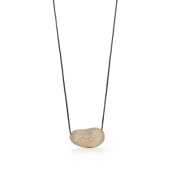 Tiffany & Co. Elsa Peretti® Bean® design Pendant in Yellow Gold with Diamonds | ^ New Jewelry|Gold Jewelry