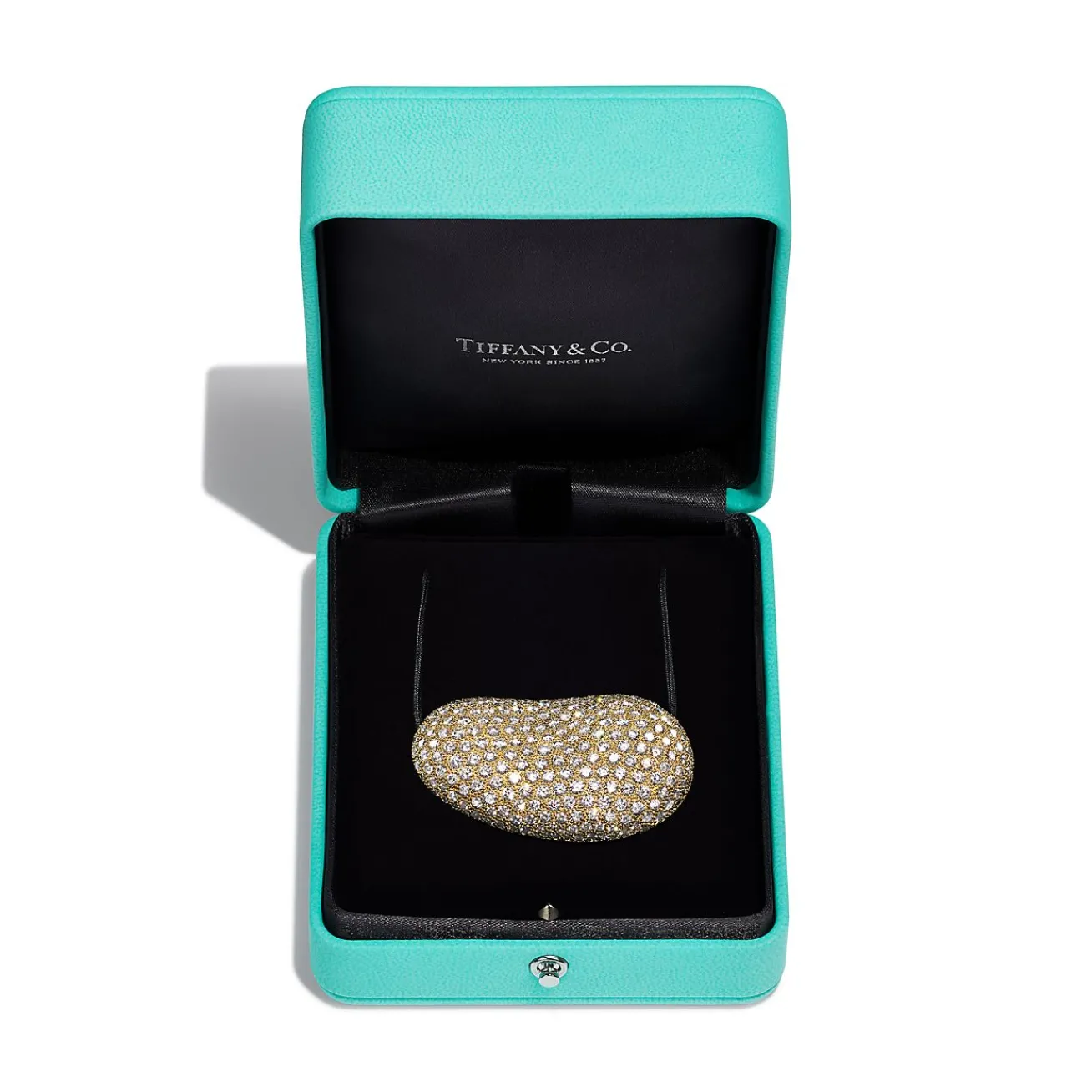 Tiffany & Co. Elsa Peretti® Bean® design Pendant in Yellow Gold with Diamonds | ^ New Jewelry|Gold Jewelry