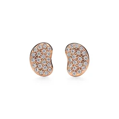 Tiffany & Co. Elsa Peretti® Bean® design Earrings in Rose Gold with Diamonds, 9 mm | ^ Earrings|Rose Gold Jewelry